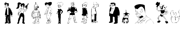 Futurama Dingbats font preview